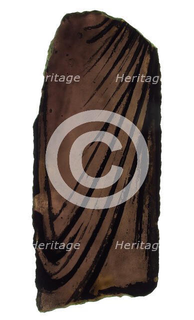 Glass Fragment, European, late 12th-early 13th century. Creator: Unknown.