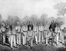 The first English cricket team to visit Australia, 1861-1862 (1912). Artist: Unknown