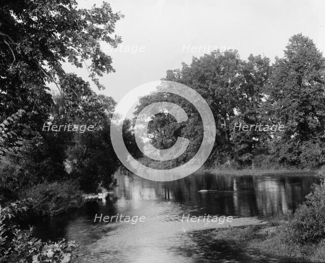 River, probably the Huron River, Ypsilanti, Michigan, between 1900 and 1910. Creator: Unknown.