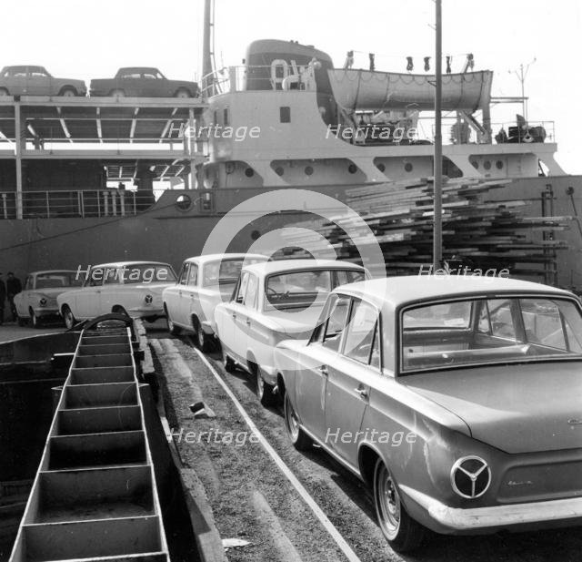 Ford Cortinas for export, 1963. Creator: Unknown.