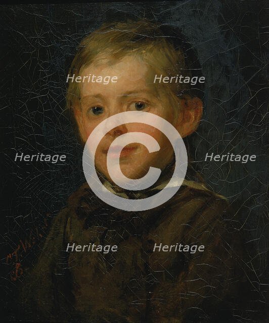 Portrait of a Boy, 1868. Creator: Charles T. Webber.