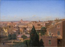 A View of Rome Seen from the Artist's Dwelling, 1858. Creator: Hans Jorgen Hammer.