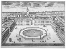 St James's Square from the south, London, 1754.                                              Artist: Sutton Nicholls