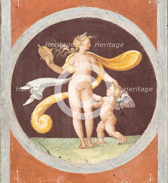 Venus with the mirror, 1527. Creator: Romano, Giulio (1499-1546).
