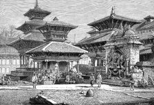 Temples facing the Royal Place, Katmandu, Nepal, 1895. Artist: Unknown