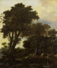 Forest landscape with lean-to, 1650-1692. Creator: Roelant Roghman.