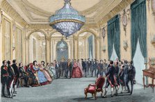 Abdication of Isabella of Bourbon in favour of her son Alphonse XII, Paris, France, June 25, 1870. Creator: Capuz.