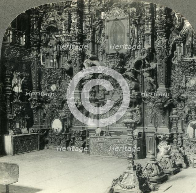 'Elaborately Carved Altar of Guadalupe, Church of Tpozotlan, State of Mexico, Mex.', c1930s. Creator: Unknown.
