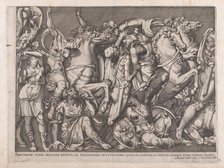 Speculum Romanae Magnificentiae: Battle of the Amazons, 1559., 1559. Creator: Nicolas Beatrizet.