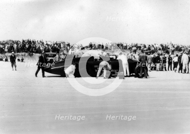 Sunbeam 1000hp World Land speed record attempt at Daytona 1927 Artist: Unknown.