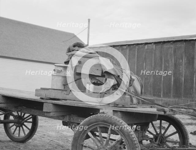 Stump farmer's wagon, Bonners Ferry, Idaho, 1939. Creator: Dorothea Lange.