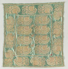 Embroidered envelope with closures, late 1700s to early 1800s. Creator: Unknown.