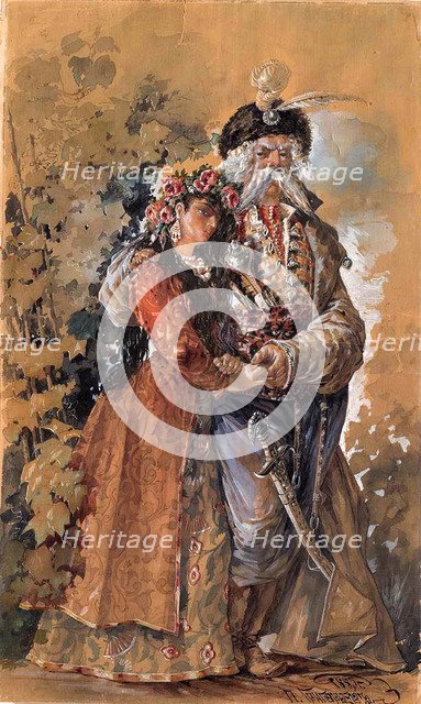 Mazepa with Maria, 1885. Artist: Grigoryev, Pavel Alexeyevich (1846-?)