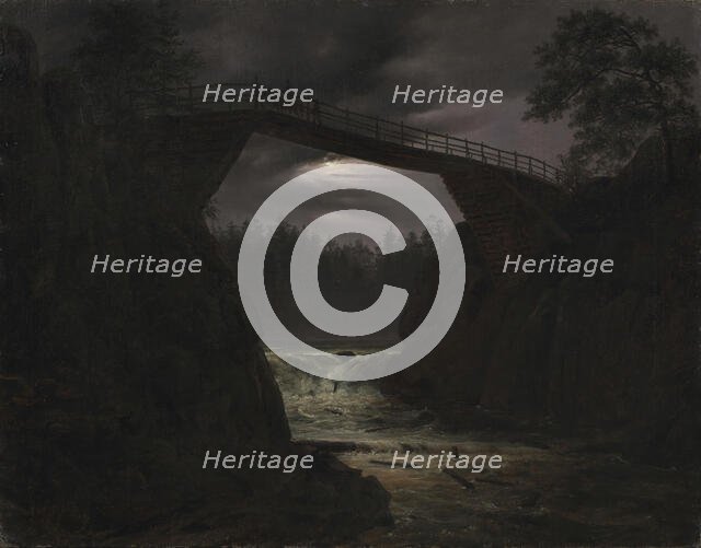 The Bridge of Hauge outside Arendal, 1829. Creator: Thomas Fearnley.