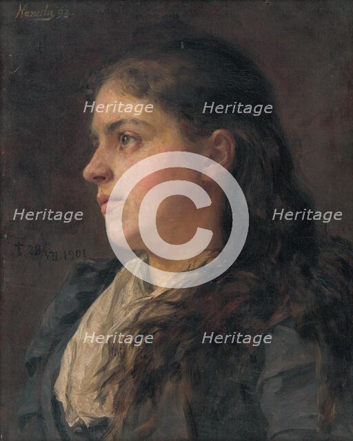 Portrait of a Woman, 1893. Creator: Jozef Hanula.