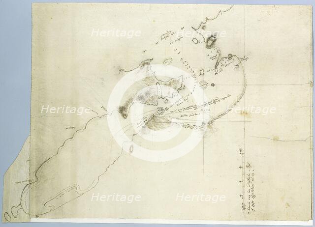 Map of Saldanha Bay, c.1784. Creators: Robert Jacob Gordon, Johannes Schumacher.