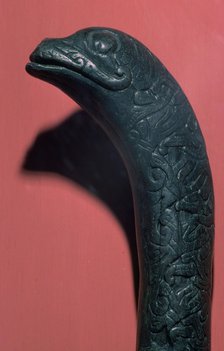 Viking walking-stick, 10th century. Artist: Unknown