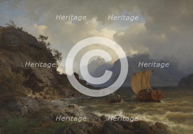 From the western Coast of Norway, 1862. Creator: Hans Gude.