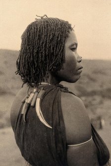 Zululand, South Africa: a woman witch doctor, c1900. Creator: Unknown.
