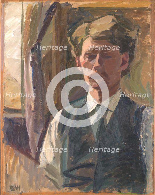 Self-Portrait, 1913-1917. Creator: Edvard Weie.