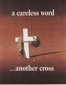 A careless word ...another cross, 1943. Creator: Atherton, John (1900-1952).