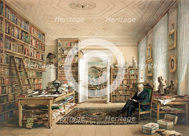 Alexander von Humboldt at his Library, 1856.