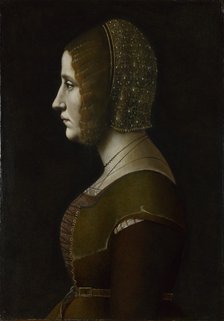 Portrait of a Woman in Profile, c. 1495. Artist: De Predis, Giovanni Ambrogio (1455-1509)