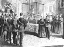 ''The Presentation of the Officers' Jubilee Memorial to Her Majesty at Buckingham Palace', 1890. Creator: Unknown.