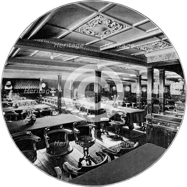 Salon of the P&O steamship SS 'India', 1901. Artist: Unknown