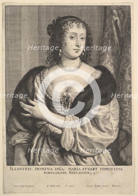 Frances Stuart, Countess of Portland, 1650. Creator: Wenceslaus Hollar.
