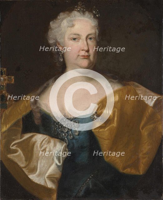 Portrait of Elisabeth Christine of Brunswick-Wolfenbüttel (1691-1750), Holy Roman..., after 1737. Creator: Anonymous.