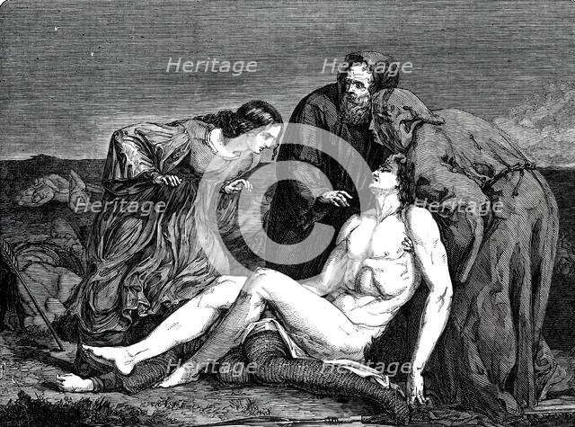 Painting prize - "Finding the Body of Harold" - by Mr. J.C. Hook, 1845. Creator: Unknown.