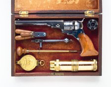 Colt Paterson Percussion Revolver, No. 3, Belt Model, Serial no. 156, American, New Jersey, c1838. Creator: Samuel Colt.