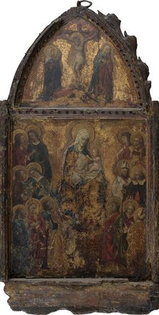 Madonna and Child with the Crucifixion, 1401-1500. Creator: Italian Master.