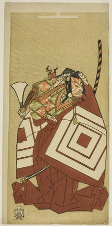 The Actor Ichikawa Danjuro V as Watanabe Kiou Takiguchi in the Play Nue no Mori Ichiyo..., c. 1770. Creator: Shunsho.