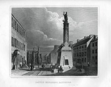 Battle Monument, Baltimore, Maryland, USA, 1855.Artist: Archer and Boilly