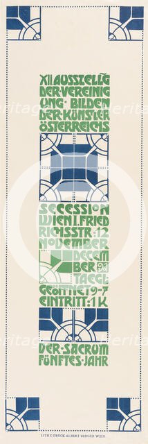 Secession. XII Exhibition of the Association of Visual Artists of Austria, 1901. Creator: Roller, Alfred (1864-1935).