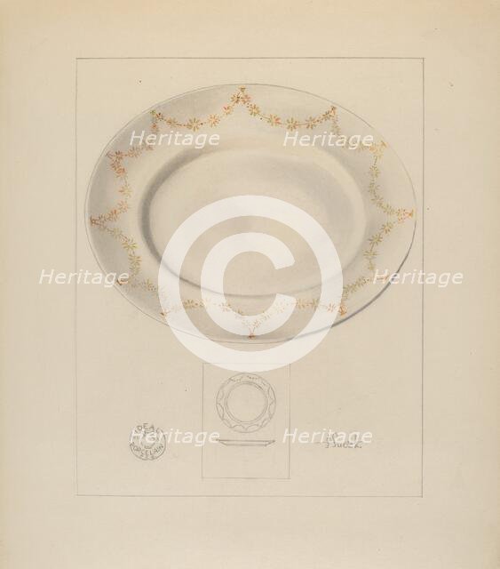 Platter, c. 1937. Creator: Joseph Sudek.