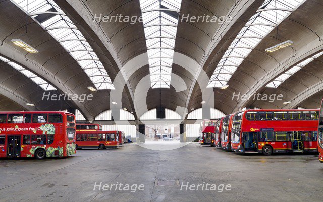 Stockwell Bus Garage, Binfield Road, Stockwell, Lambeth, London, 2010. Artist: James O Davies.