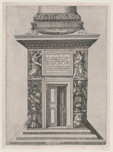 Speculum Romanae Magnificentiae: The Pediment Base of Trajan's Column, 16th century., 16th century. Creator: Anon.