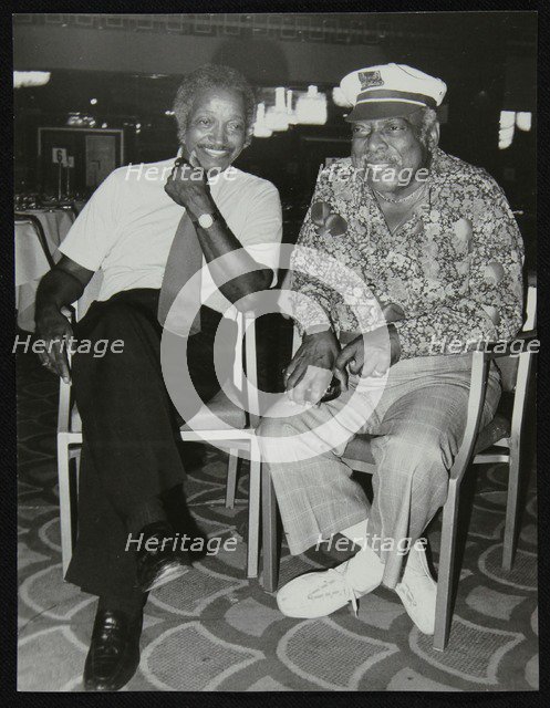 Freddie Green and Count Basie at the Grosvenor House Hotel, London, 1979. Artist: Denis Williams