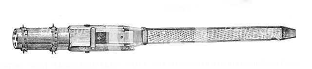 The "Holy-Water Sprinkler" (mace, combined with four pistol-barrels), 15th century, (1881). Creator: Unknown.