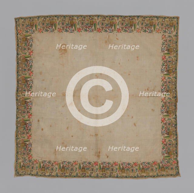 Cover or Handkerchief, Turkey, 19th century. Creator: Unknown.