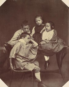 Alfons, Eugen, Marie, and Hermine Antoine, 1850s-60s. Creator: Franz Antoine.