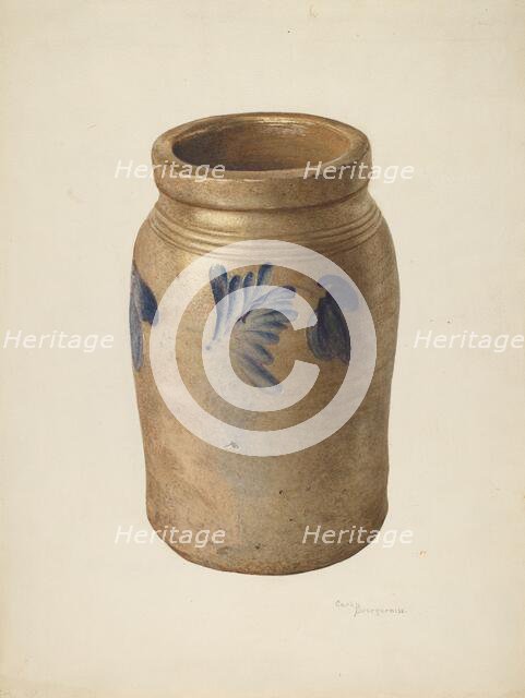 Jar, c. 1939. Creator: Carl Buergerniss.