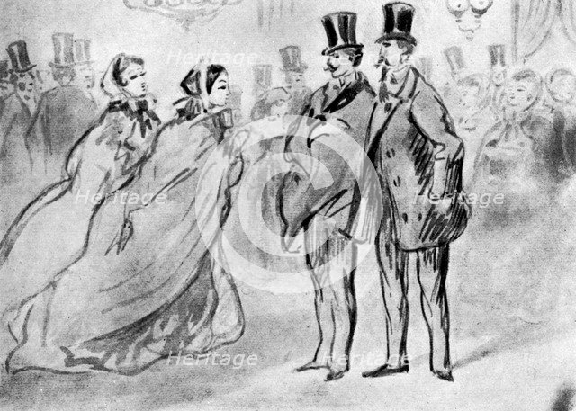 'Assembly', 19th century, (1930).Artist: Constantin Guys