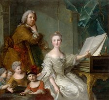 Jean-Marc Nattier and his family. Artist: Nattier, Jean-Marc (1685-1766)