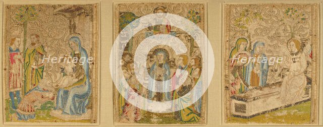 Three Panels, Italian, late 14th century. Creator: Unknown.