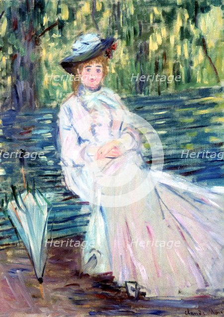 'Woman Seated on a Bench', c1874. Artist: Claude Monet