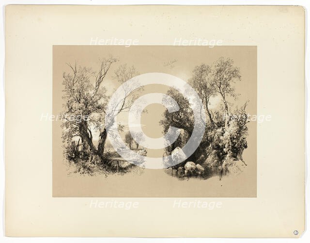 South Brent, from Picturesque Selections, 1860. Creator: James Duffield Harding.